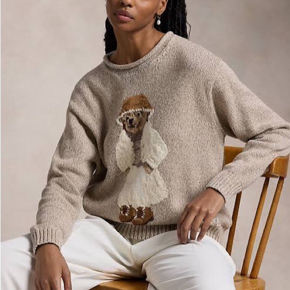 Ralph Lauren Polo Bear Cotton Roll-Neck Sweater - Picture 1 of 4